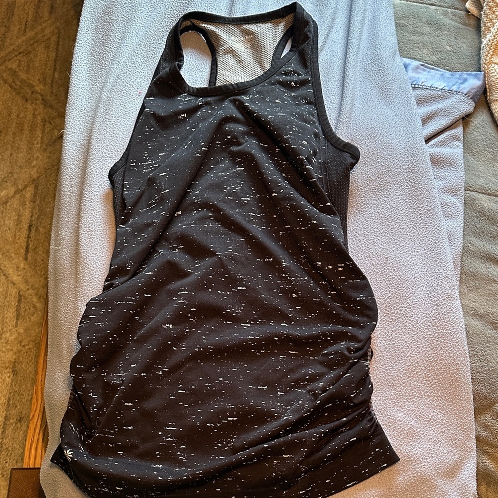 Athleta Black and White Patterned Tank Top